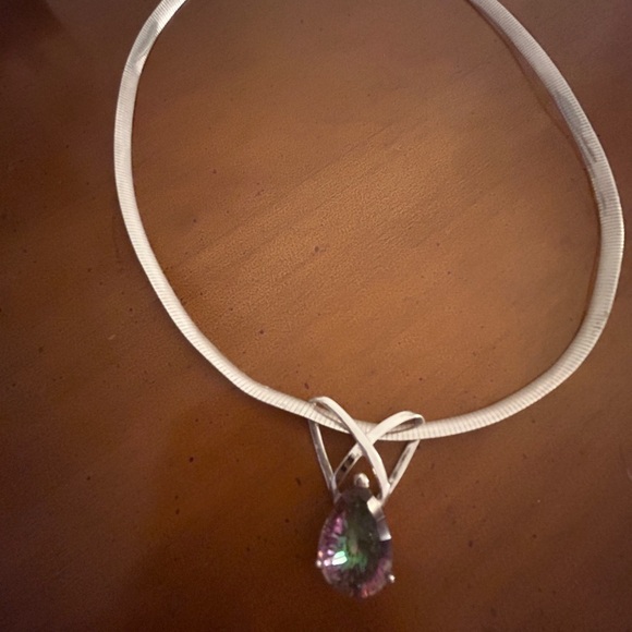 Mystic topaz necklace. Never worn. - Picture 10 of 12